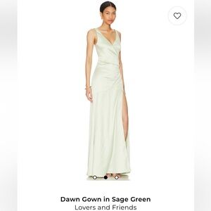 Lovers + Friends- DAWN GOWN in Light Sage Green! Size S! NWT!